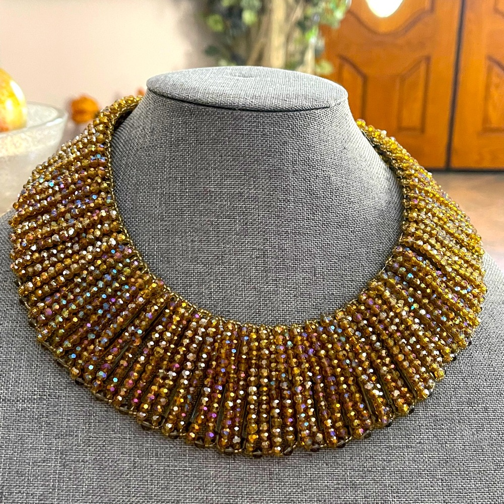 Golden beads necklace